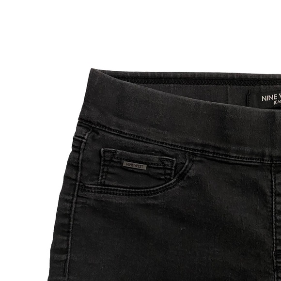 Nine West Jeans Black Heidi Pull On Skinny Jeggings Ankle Length 4 - Picture 13 of 16